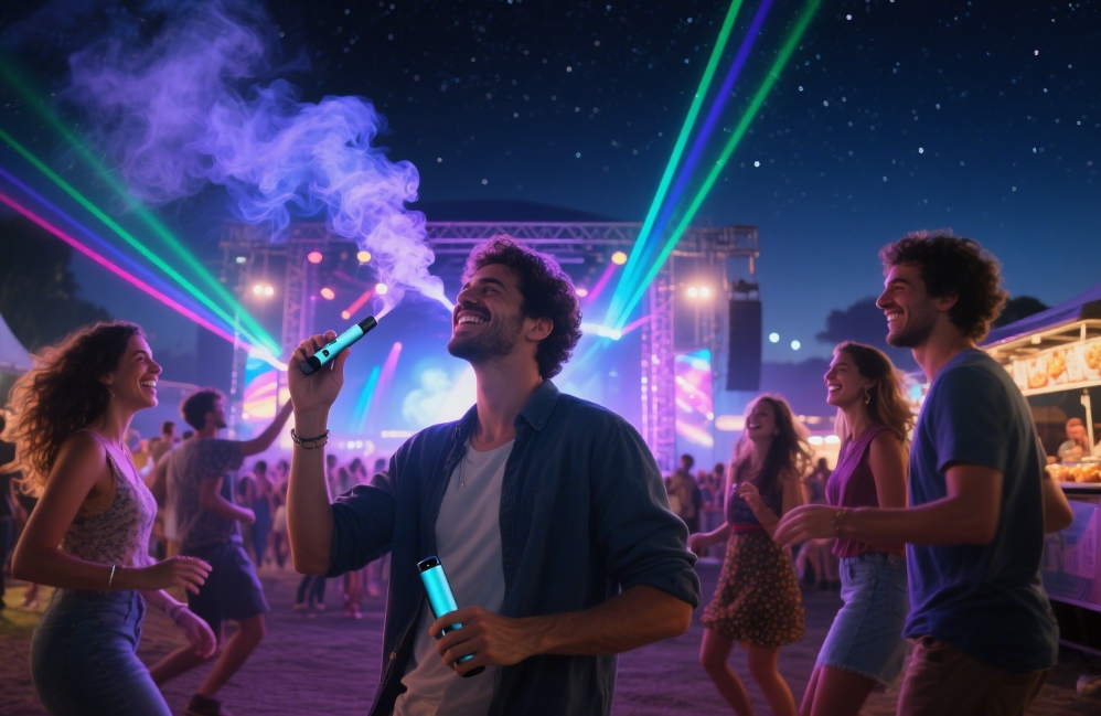 Vapor e Vibra&ccedil;&atilde;o: Como os Vapes Transformam os Sentidos nos Festivais de M&uacute;sica